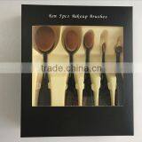 Custom Oval #3 4 5 8 10 Soft Nylon Hair Make up Cosmetic Travel Brush Set