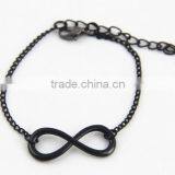New Charm Women Lucky 8 Infinity Alloy Bangle Charm Simple Chain Bracelet thumbnail-1