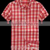 2016 fashion style wholesale long sleeve men's plaid flannel shirt
