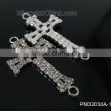 2015 Cheaper White Color Rhinestone Diamond Design Custom Cross Pendant thumbnail-4