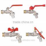 Garden Bibcock Washing Machine Tap Basin Tap Wall Mounted Brass Ball Bibcock Hose Cock Water Faucet ISO CE Approved thumbnail-2