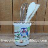 New Owl Decal Kitchen Untensil Holder Tool Holder Spoon Fork Holder thumbnail-1