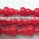 12x8mm guard natural oil dyed coral beads