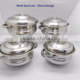 Stainless Steel Multi Bowl Set for Cooking and Serving thumbnail-1
