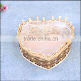 Natural 100% Handmade Heart-shaped Wicker Plant Basket thumbnail-4