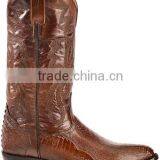 Black Cherry Tan Cowboy&cowgirl Handmade Genuine Leather Western Ostrich Leg Boots Wholesale thumbnail-3