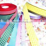 2014 Christmas Blue Plaid Ribbon for Wholesale