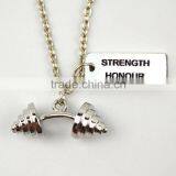 Weight Loss Fitness Necklace Sports Dumbbell GYM Strength Honour Necklace