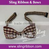 New Style Plaid Ribbon Bow Tie thumbnail-1
