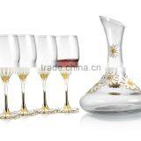 RORO Mach in Paris crystal home decorative red wine glass set