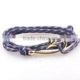 Wholesale Survival Golden Fishhook Anchor Design Paracute Bracelet thumbnail-4