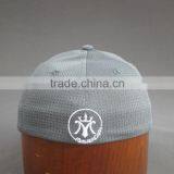 High Quality Custom Gray Stretch Cap With Print Decoration thumbnail-4