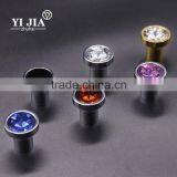 1 1/9 Inch Zinc Base Chrome Plated Amethyst Glass Knob thumbnail-6