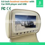 Headrest Placement and 9" Screen Size 9 Inch Screen Headrest Monitor