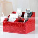 Wholesale Business Office Stationery, Black Luxury Leather Storage Boxes, Household Red Storage Box thumbnail-4