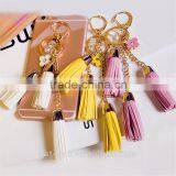 Luxury Leather Tassel Car Keychain thumbnail-4