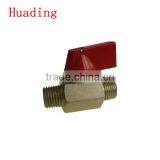 1/4" 3/8" 1/2"hot Sale Double Male Thread Brass Ball Valve thumbnail-4