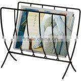 Single-Tier Counter Black Iron Magazine Rack thumbnail-1