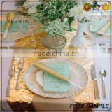 Fashionable Wedding Golden Sequin Yellow Table Runner thumbnail-1