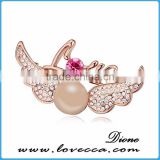 Top quality shine fancy brooch,diamond lady brooch for Suits decor