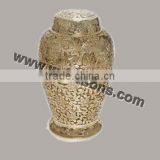 Fancy Urns Round | Export Quality Round Metal Urns | Cheap Urns for Dogs | Cheap Urns Offers thumbnail-1