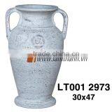 Vietnam Decorative Classic Green Painted Terracotta Flower Pot thumbnail-1