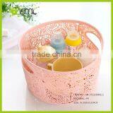High Quality Plastic Storage Basket Lace Hollow Laundry Basket PP Clean for Home thumbnail-5