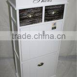 High Quality Wooden Shoes Cabinet With 2 Brown Drawers and 2 Door thumbnail-1