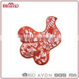 2015 Best Selling Chicken Unique Shape Red Printing X'mas Decorated Luxury Dinnerware Plate thumbnail-1