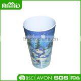 Cold Winter Snowman With Scarf Melamine Blue Decorated Christmas Cup thumbnail-1