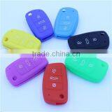 for Audi Fold 3 Buttons Keys Silicone Remtoe Key Holder, Silicone Car Key Case thumbnail-2