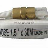Synthetic Hose 1-1/2" Fire Hose With Brass Coupling thumbnail-1