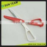 SC044 5-1/4" Professional Double Color Handle Paper Cutting Student Scissors Craft Scissor thumbnail-5