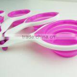 16128 SILICONE MEASURING CUPS SET CUP SPOON KITCHEN TOOL COLLAPSIBLE BAKING COOK thumbnail-3