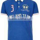 Flock Printed Polo Shirt, Men Polo Shirt, Short Sleeve 100% Polyester thumbnail-3