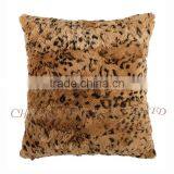 CX-D-100B Leopard Print Home Decoration Fashion Rabbit Fur Pillow Case thumbnail-1