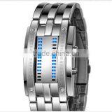 HOT Tungsten Steel Watches Men Binary LED Watch Sport Clock Outdoor Fashion Watch Calendar Luxury Digital Lovers Watch Pair thumbnail-2