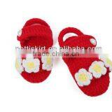 Baby Knit Cute Girls Shoes Hand Made Pattern Baby Shoes thumbnail-1