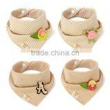 S33341W Cotton Towel New Baby Bib Bandana Baby Girls Fancy Flower Bib thumbnail-1