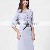 Yihao Trade Assurance New Women Casual Dress Elegant Party Vintage Polka Solid Work Clothing Ladies Office Wear Dresses Dress thumbnail-2