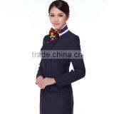 Women Formal Airline Stewardess Uniform Ladies Air Hostess Short Sleeve Skirt Flight Attendant Uniforms thumbnail-4
