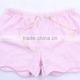 Monogrammed Shorts Seersucker Scalloped Lounge Shorts thumbnail-3