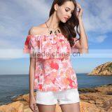 Fashion Sleeveless Design Full Floral Printed Latest Women Tops for Sale thumbnail-1