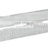 Silvery Christmas Tree Pattern Satin Ribbon For Christmas Decoration 3.8cm thumbnail-1