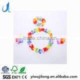Hawaii Flower Necklaces Hula Lei Garland Set Headband Wristband For Party Dance thumbnail-1