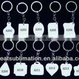 China supplier ABS plasitc keychain for sublimation