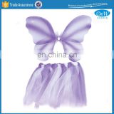 Purple White Butterfly Fairy Wings Tutu Set Costume for Party Dressup
