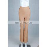 Amigo 2017 new design nude color long tight bangage bodycon rayon pants for taller girls wear