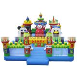 Children outdoor playing equipment commercial Inflatable amusement park for sale
