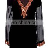 Georgette Sequenced Tunic Top thumbnail-1